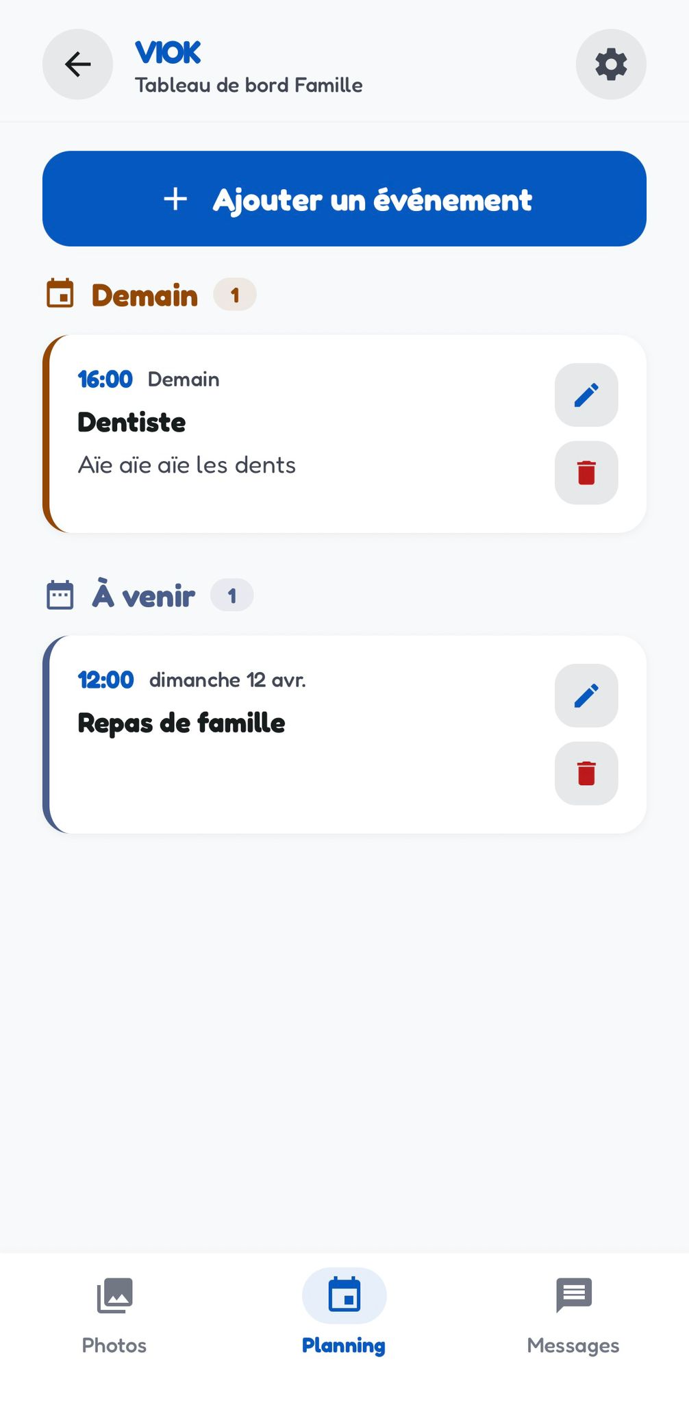 Planning Interface